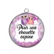 Pendentif Cabochon Argent - pour une chouette copine