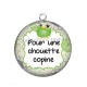 Pendentif Cabochon Argent - pour une chouette copine