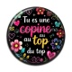 Cabochon Résine - tu es une copine au top du top