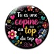 Cabochon Verre - tu es une copine au top du top