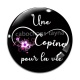 Cabochon Verre - une copine pour la vie