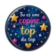 Cabochon Résine - tu es une copine au top du top