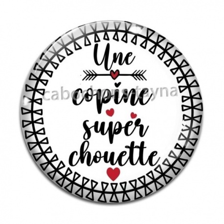 Cabochon Verre - une copine super chouette