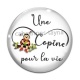 Cabochon Verre - une copine pour la vie