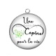 Pendentif Cabochon Argent - une copine pour la vie