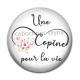 Cabochon Résine - une copine pour la vie
