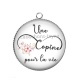 Pendentif Cabochon Argent - une copine pour la vie