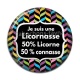 Cabochon Résine - je suis une licornasse
