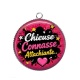 Pendentif Cabochon Argent - chieuse connasse attachiante