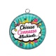 Pendentif Cabochon Argent - chieuse connasse attachiante