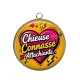 Pendentif Cabochon Argent - chieuse connasse attachiante