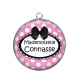 Pendentif Cabochon Argent - mademoiselle connasse