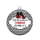 Pendentif Cabochon Argent - c'est vrai je suis une connasse et j'adore ça