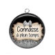 Pendentif Cabochon Argent - connasse à temps plein