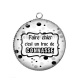 Pendentif Cabochon Argent - faire chier c'est un truc de connasse