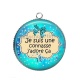 Pendentif Cabochon Argent - je suis une connasse j'adore ça