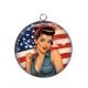 Pendentif Cabochon Argent - pin up