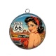 Pendentif Cabochon Argent - pin up