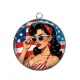 Pendentif Cabochon Argent - pin up