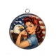 Pendentif Cabochon Argent - pin up