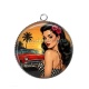 Pendentif Cabochon Argent - pin up