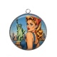 Pendentif Cabochon Argent - pin up