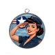 Pendentif Cabochon Argent - pin up