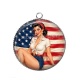 Pendentif Cabochon Argent - pin up