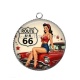Pendentif Cabochon Argent - pin up