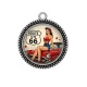 Pendentif Cabochon Argent - pin up