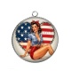 Pendentif Cabochon Argent - pin up