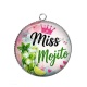Pendentif Cabochon Argent - miss mojito