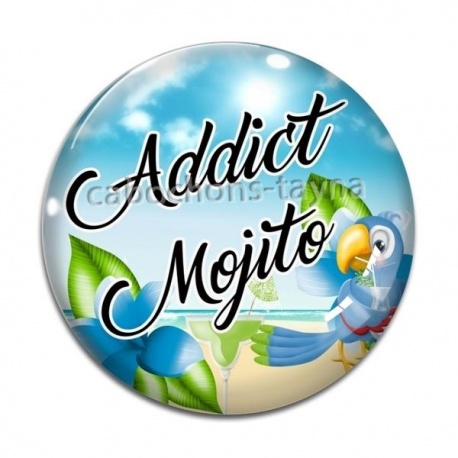 Cabochon Verre - addict mojito