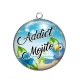 Pendentif Cabochon Argent - addict mojito