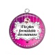 Pendentif Cabochon Argent - maman formidable