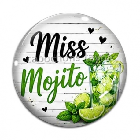 Cabochon Verre - miss mojito