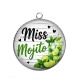 Pendentif Cabochon Argent - miss mojito