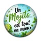 Cabochon Résine - un mojito est tout va mieux