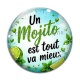 Cabochon Verre - un mojito est tout va mieux