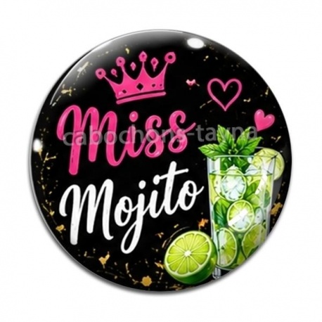 Cabochon Verre - miss mojito