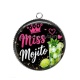 Pendentif Cabochon Argent - miss mojito