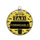 Pendentif Cabochon Argent - taxi formidable