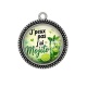 Pendentif Cabochon Argent - j'peux pas j'ai mojito