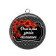 Pendentif Cabochon Argent - maman géniale