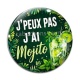 Cabochon Verre - j'peux pas j'ai mojito