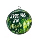 Pendentif Cabochon Argent - j'peux pas j'ai mojito