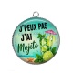 Pendentif Cabochon Argent - j'peux pas j'ai mojito