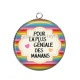 Pendentif Cabochon Argent - maman géniale