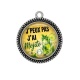 Pendentif Cabochon Argent - j'peux pas j'ai mojito