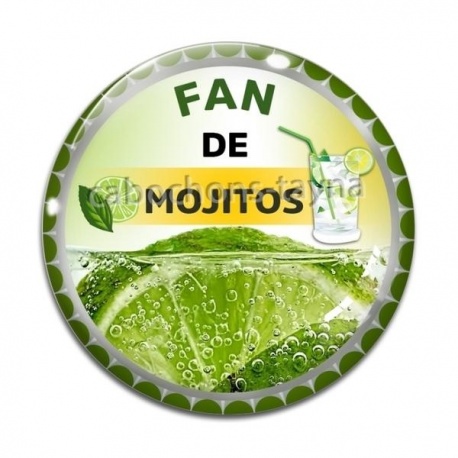 Cabochon Verre - fan de mojito